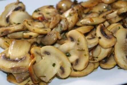 Guiso de champiñones.